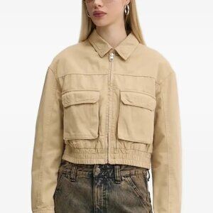 hugo boss ! adana zip-front cotton jacket women (US/8)